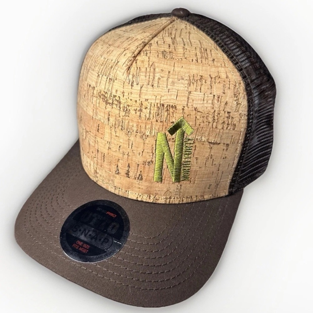 New Otto Snapback Trucker Cork Hat One Sz Mesh North Forty Outdoor Adventure NWT